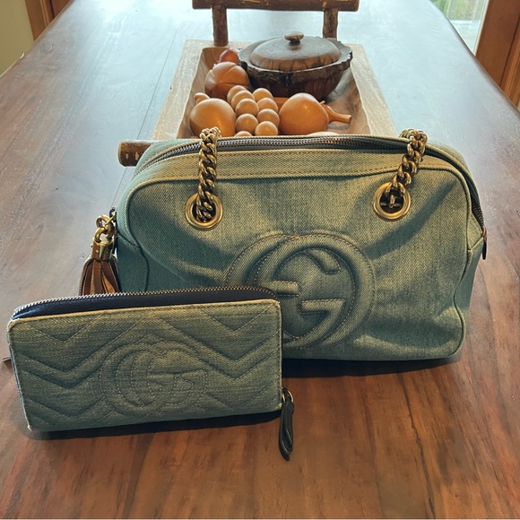 Gucci Blue Denim Soho Shoulder Bag only doesn’t include wallet - Picture 14 of 14